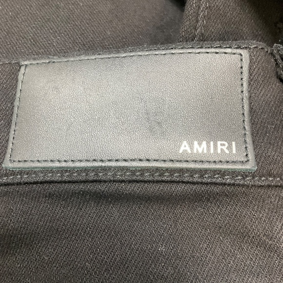 AMIRI BLACK DISTRESSED DENIM CRYSTAL DESTROY SKINNY JEANS - Picture 5 of 6
